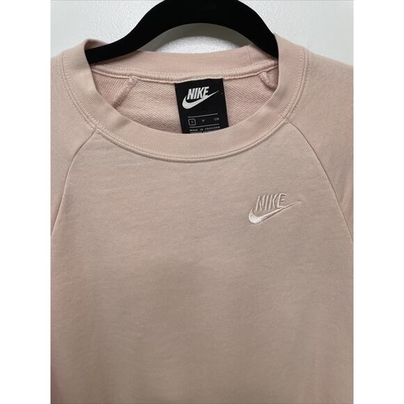 Nike Cropped Sweatshirt Crew Neck Lace Up Pink Size S Workout Gym Athleisure‎ - Picture 3 of 12